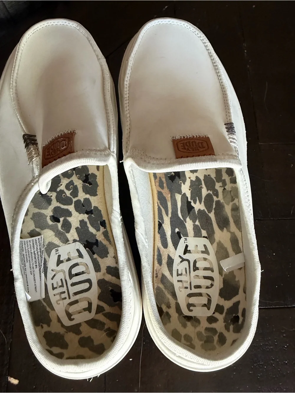 Hey Dude Women’s White Slip-On Platform Sneakers